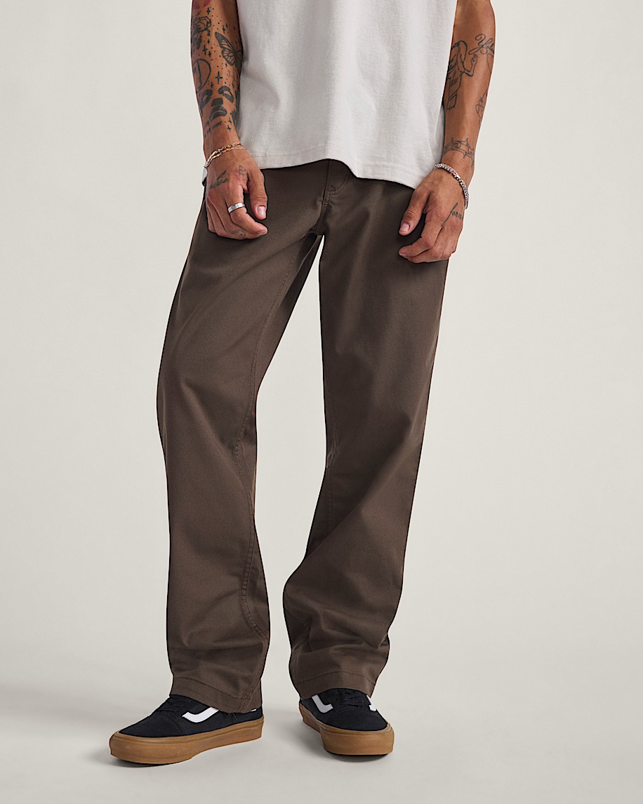 Authentic Chino Relaxed Pants VANS Coal Brown HERO