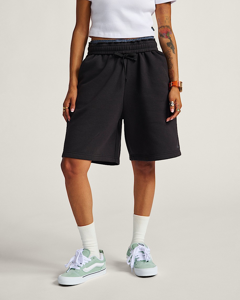 Script Logo Fleece Shorts VANS Black HERO