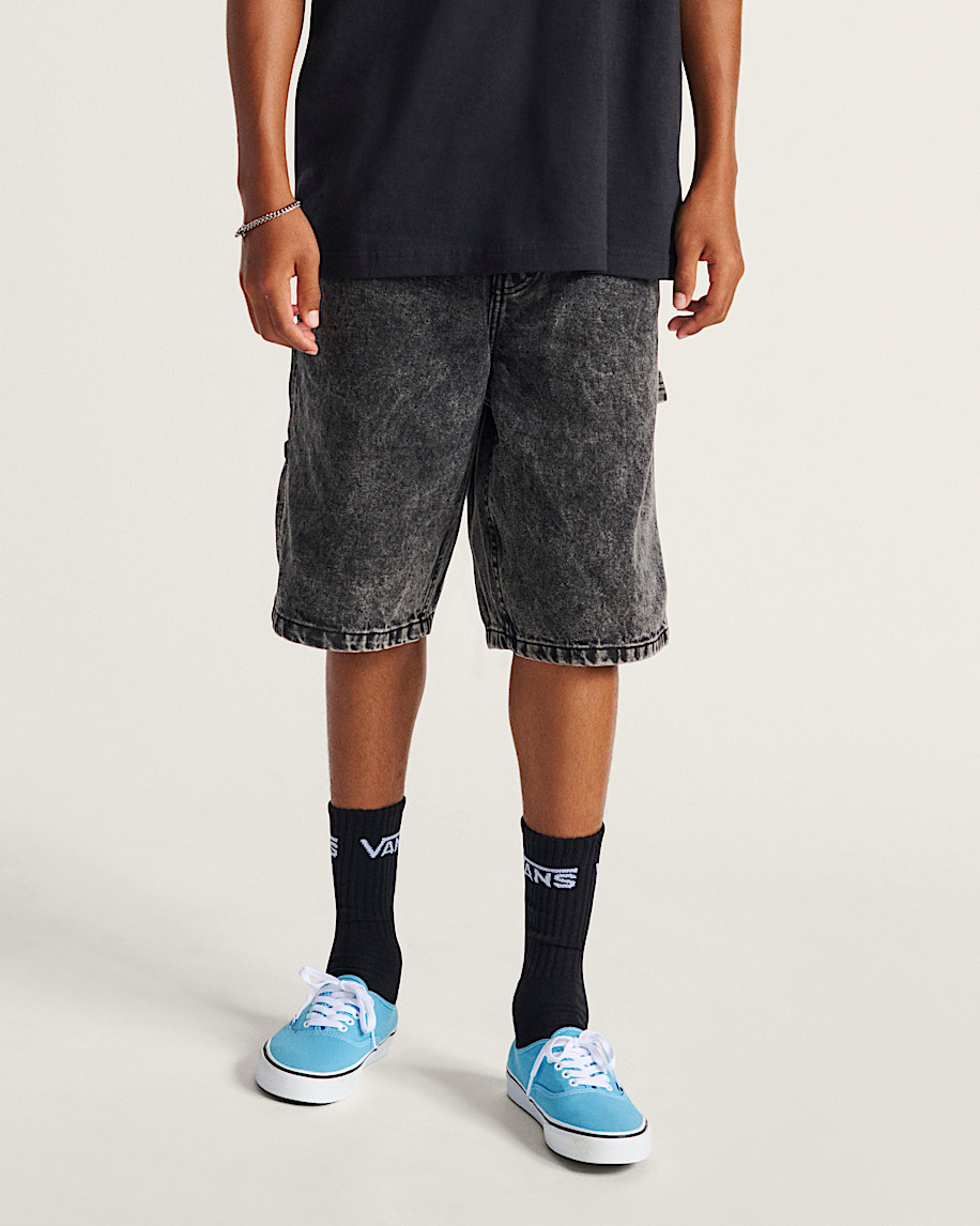 Drill Chore Loose Denim Shorts VANS Stonewash Black ALT1
