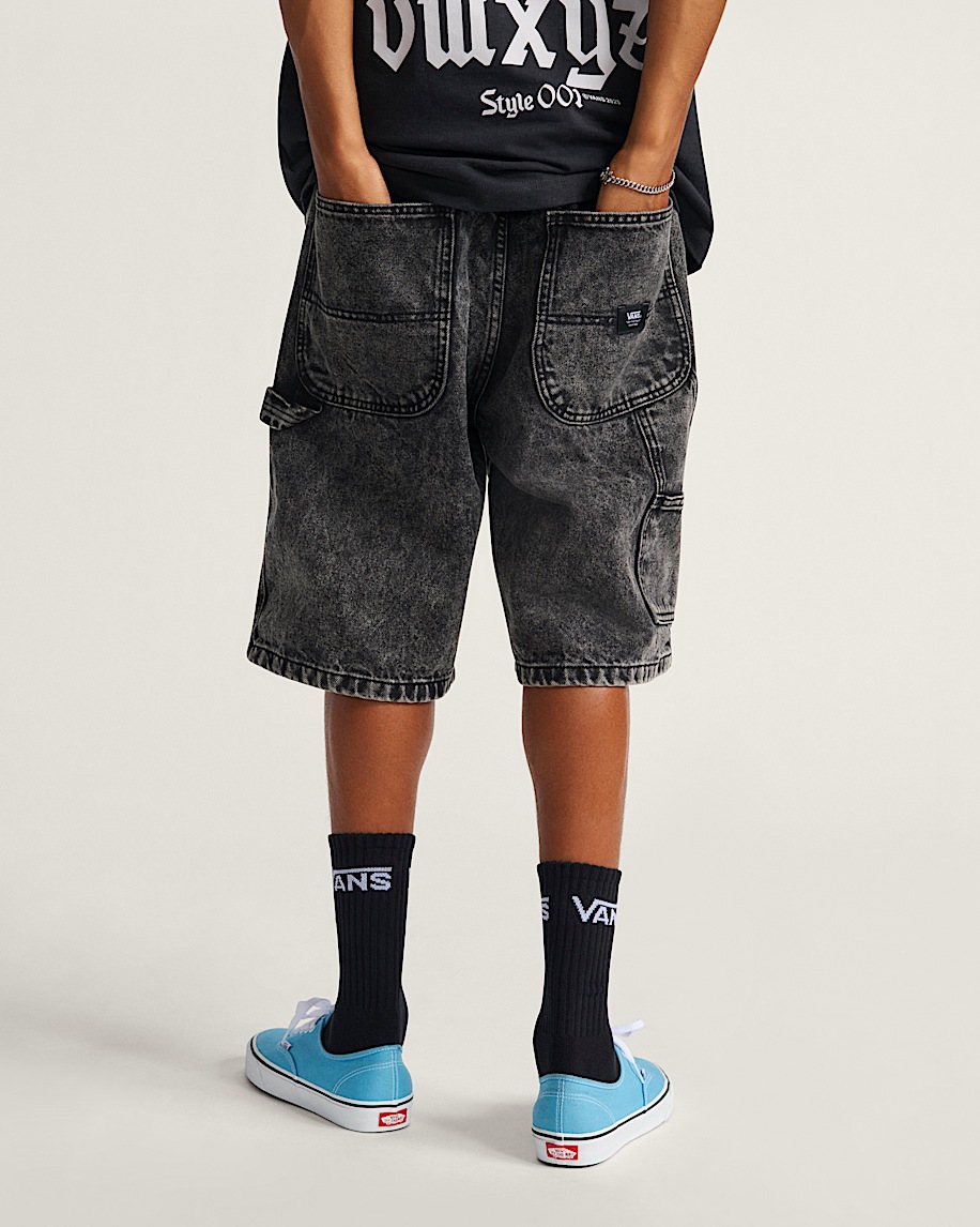 KAM New Ivan Dark Used Stretch Denim Shorts – Big & Tall Cargo Combat Shorts (Sizes 40-60)