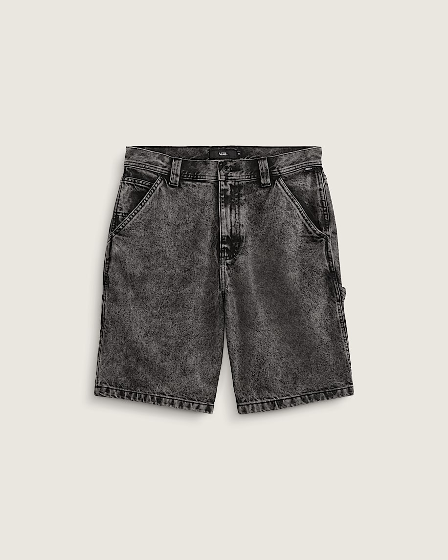 Drill Chore Loose Denim Shorts in Stonewash Black | Vans
