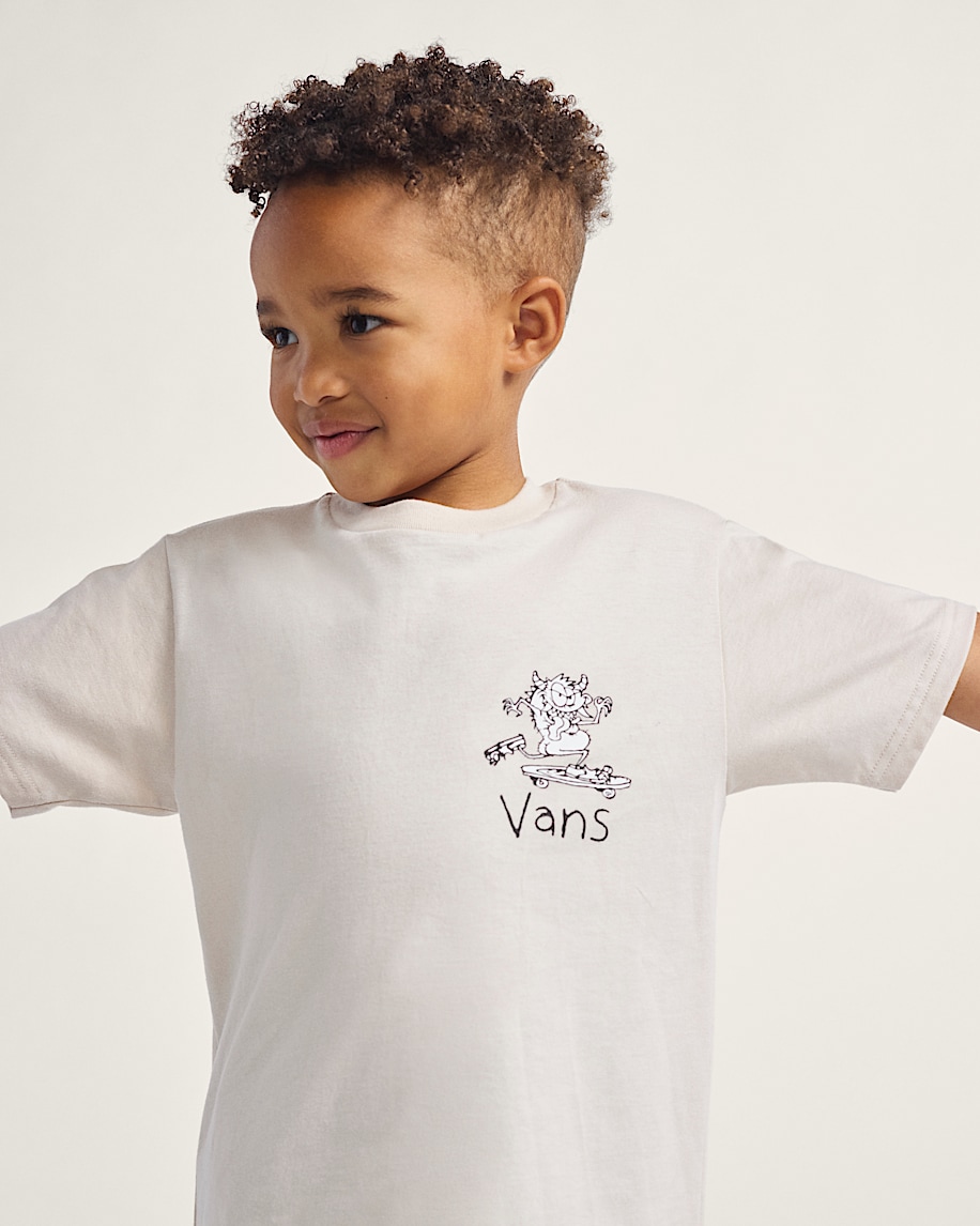 Little Kids Sk8 Posse TShirt VANS Taupe Mist Grey ALT3