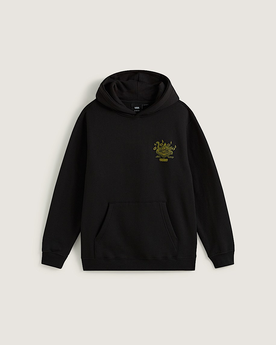 Kids Scratched Records Pullover Hoodie VANS Black HERO
