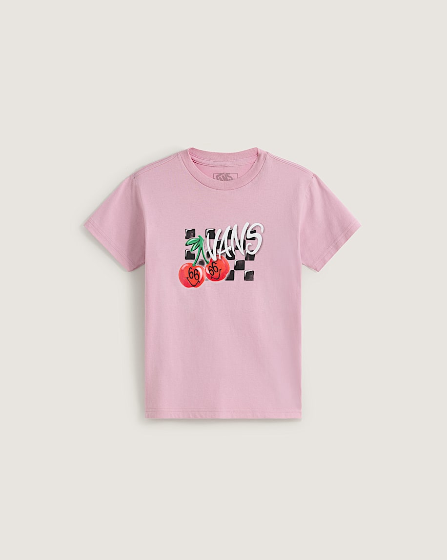 Little Kids Checker Cherries TShirt VANS Dawn Pink HERO