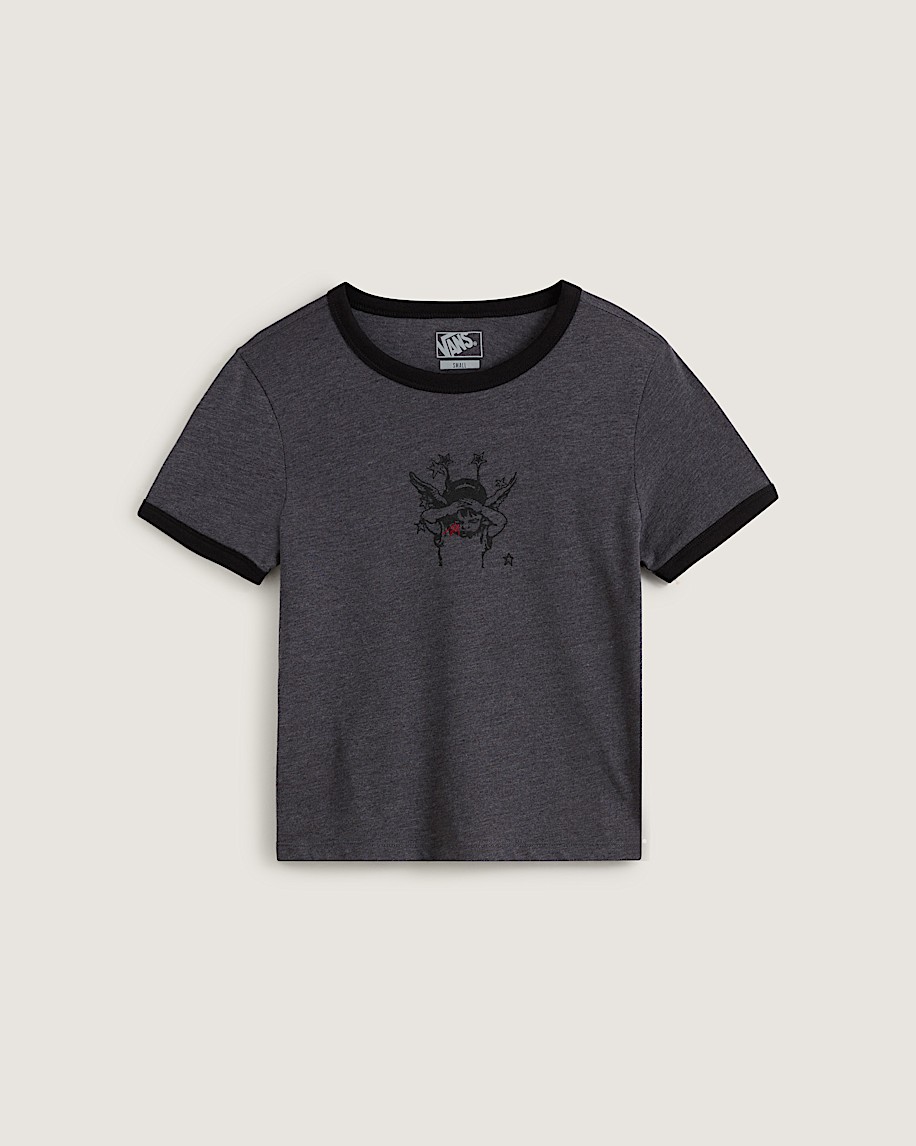 Cruzing Ringer TShirt VANS Asphalt Heather Grey HERO