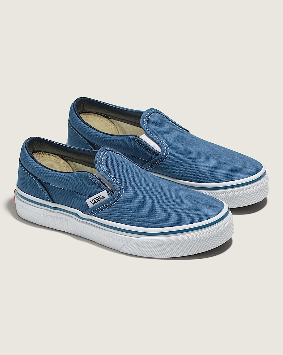 Little Kids SlipOn Shoe VANS Navy Blue  White ALT1