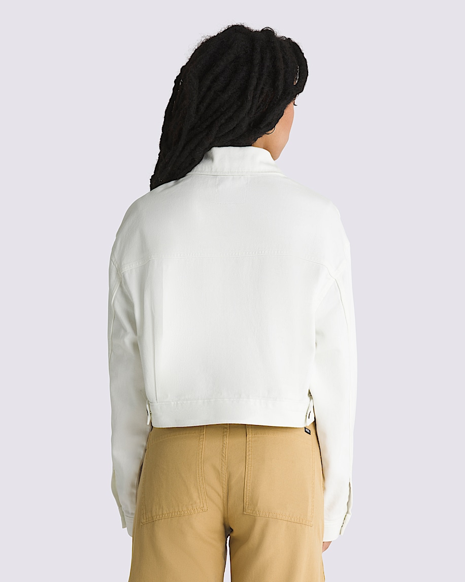 Raynes Crop Trucker Jacket VANS Marshmallow White ALT2
