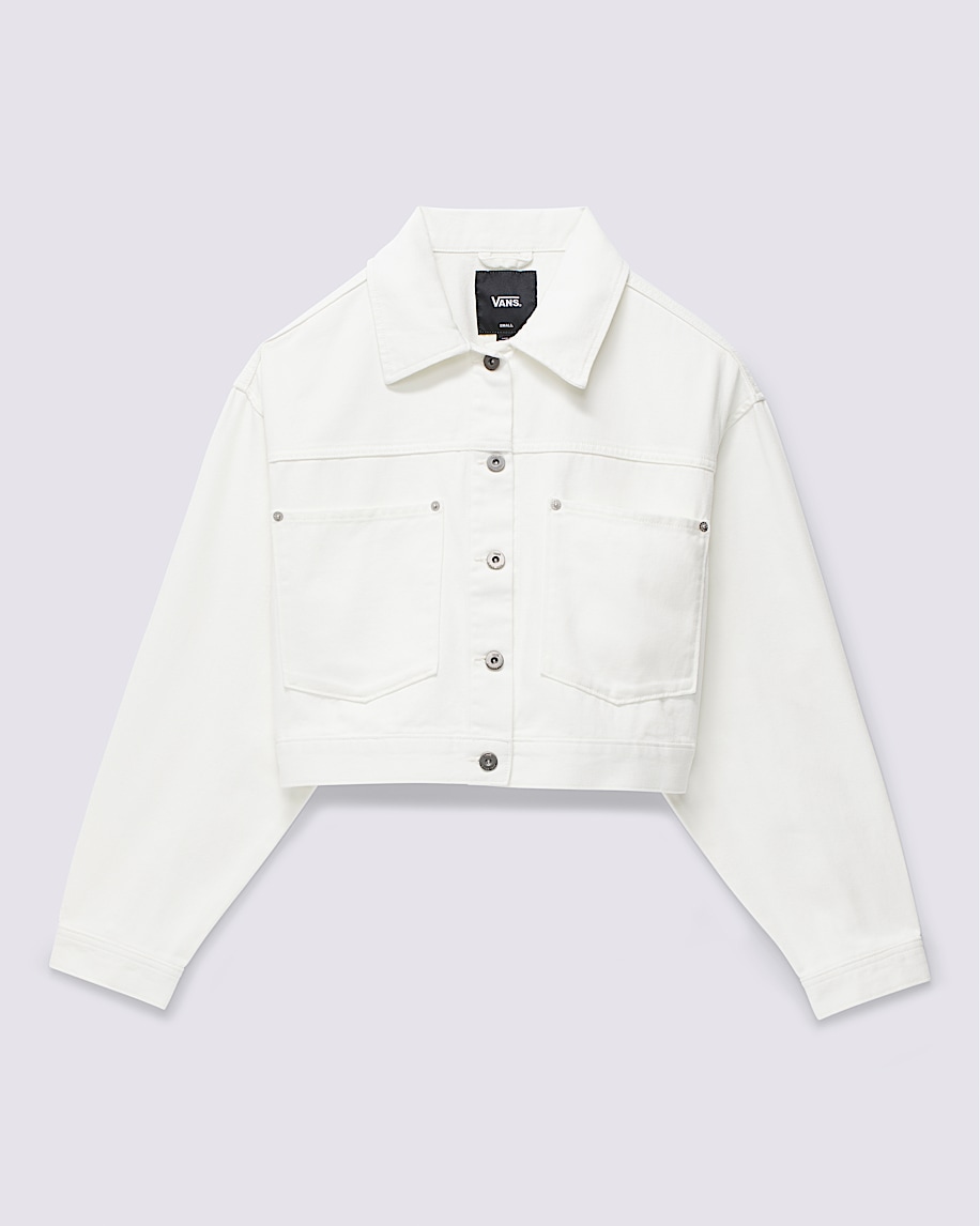 Raynes Crop Trucker Jacket VANS Marshmallow White HERO