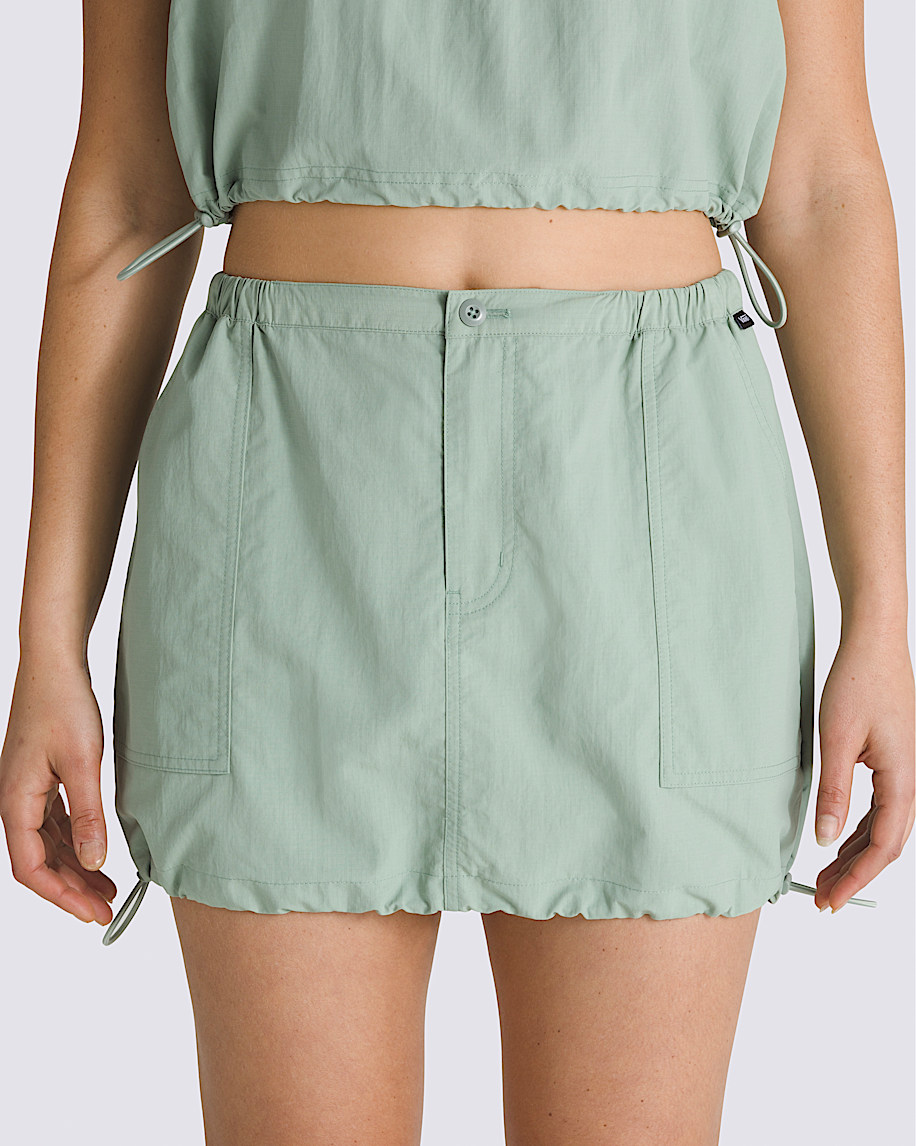Riley Nylon Mini Skirt VANS Iceberg Green ALT4