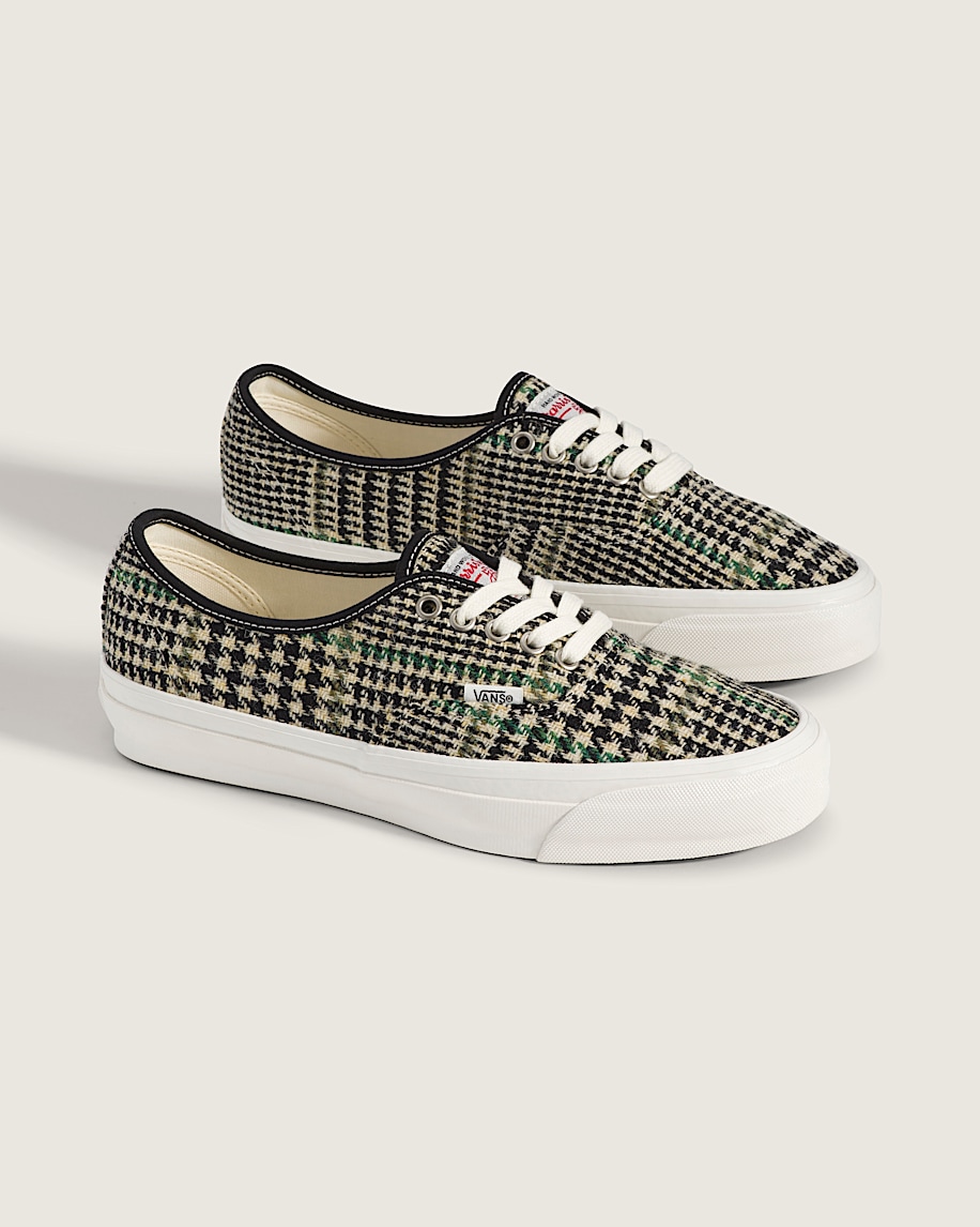 Premium Authentic Harris Tweed Shoe VANS Black  White ALT1