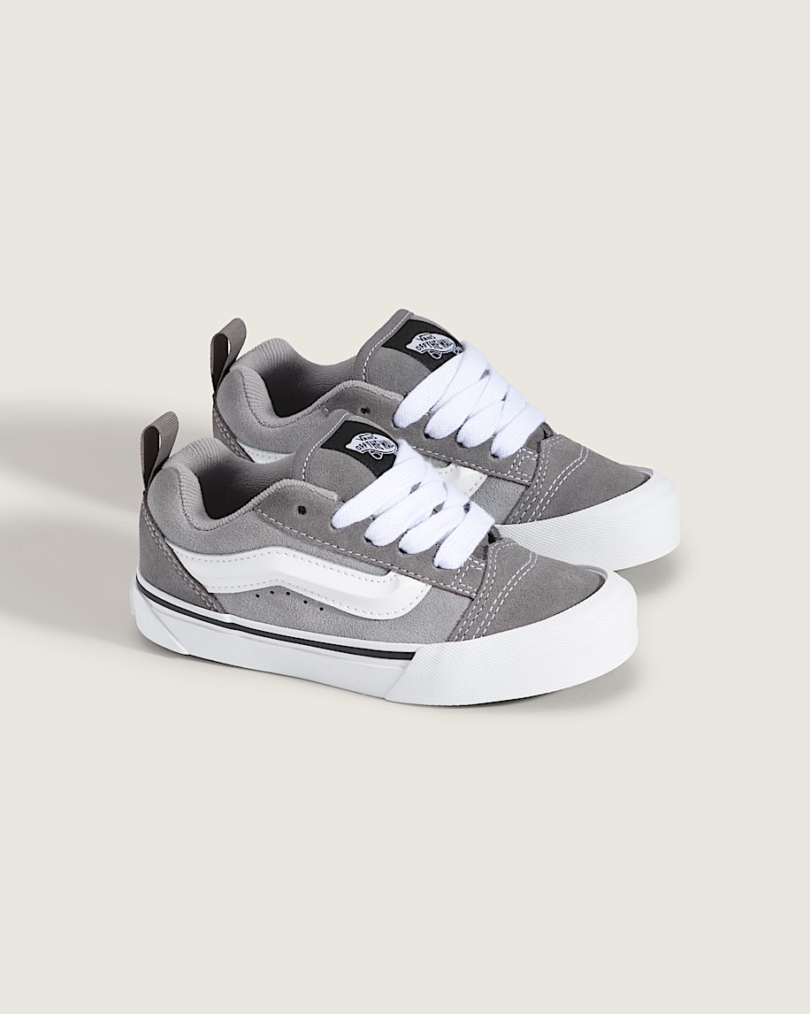 Little Kids Knu Skool Shoe VANS Pewter Grey  White ALT1
