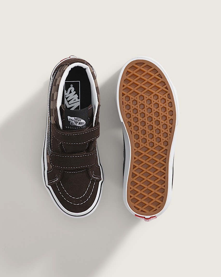 Little Kids Sk8Mid V Checkerboard Shoe VANS Checkerboard Brown ALT2