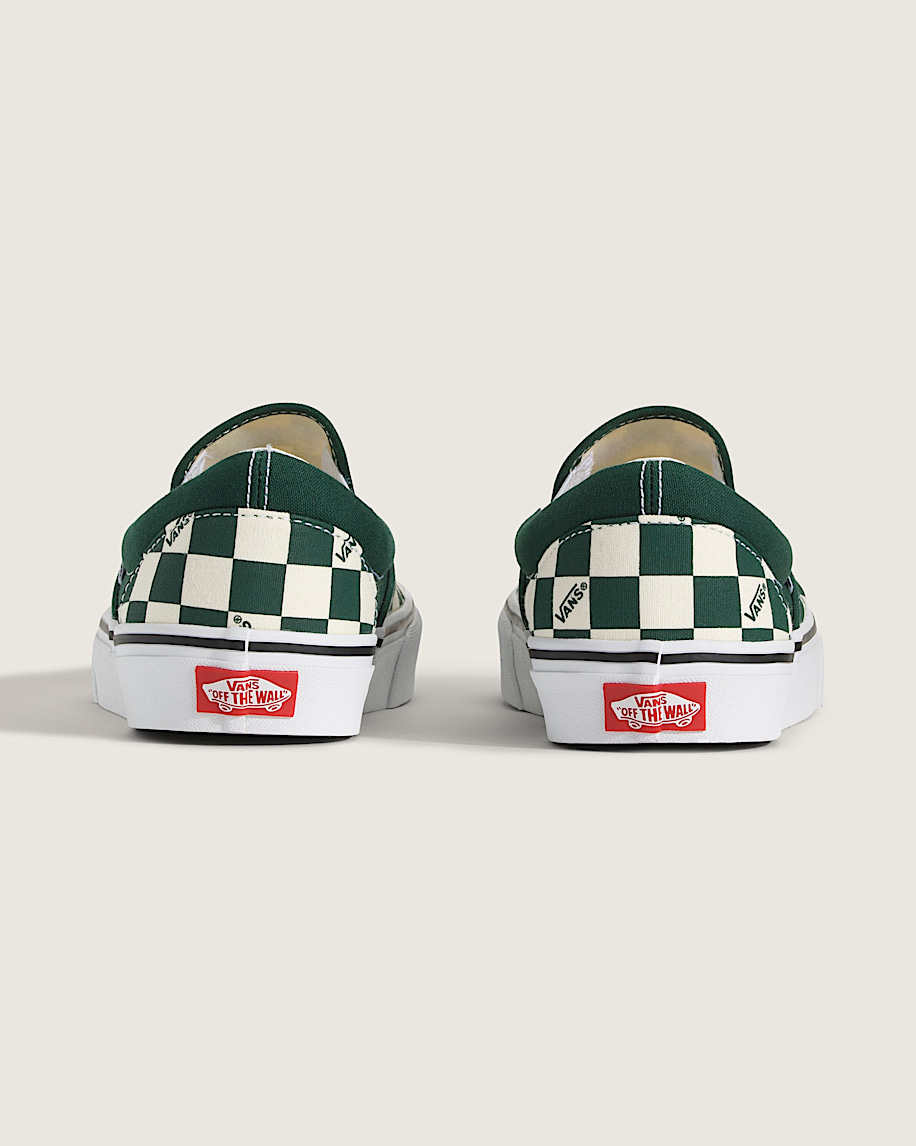 Classic SlipOn Checkerboard Shoe VANS Checkerboard Emerald Green ALT3