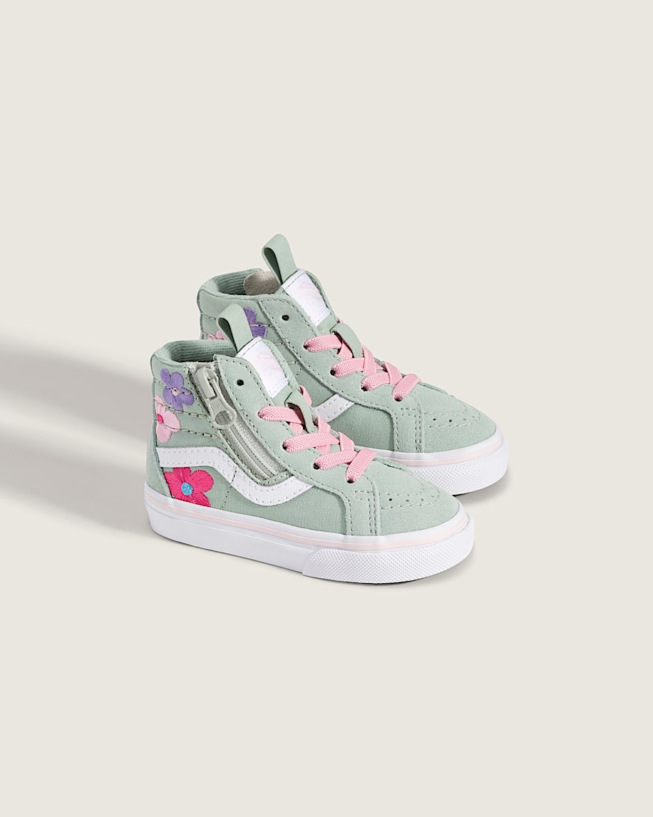 Toddler Sk8Hi Side Zip Shoe VANS Grey  Olive Green ALT1