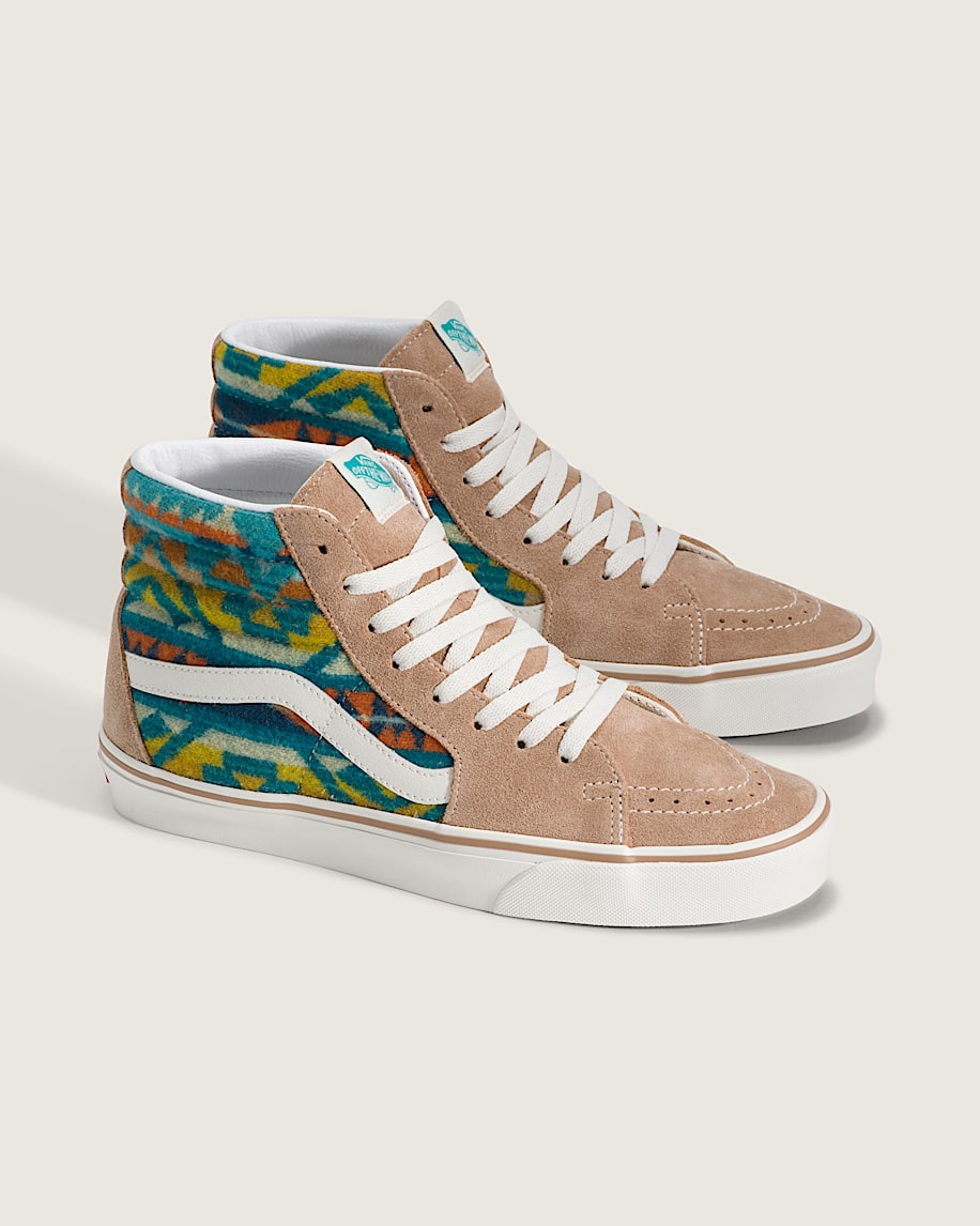 Van Doren Approved X All Nations Sk8-Hi Shoe in Khaki Brown | Vans