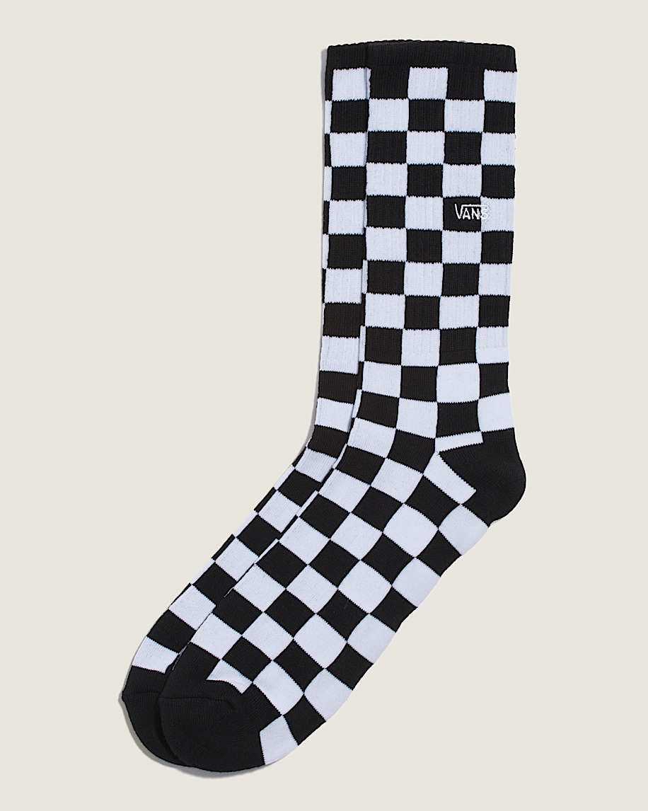 Checkerboard Crew Socks VANS Black  White HERO