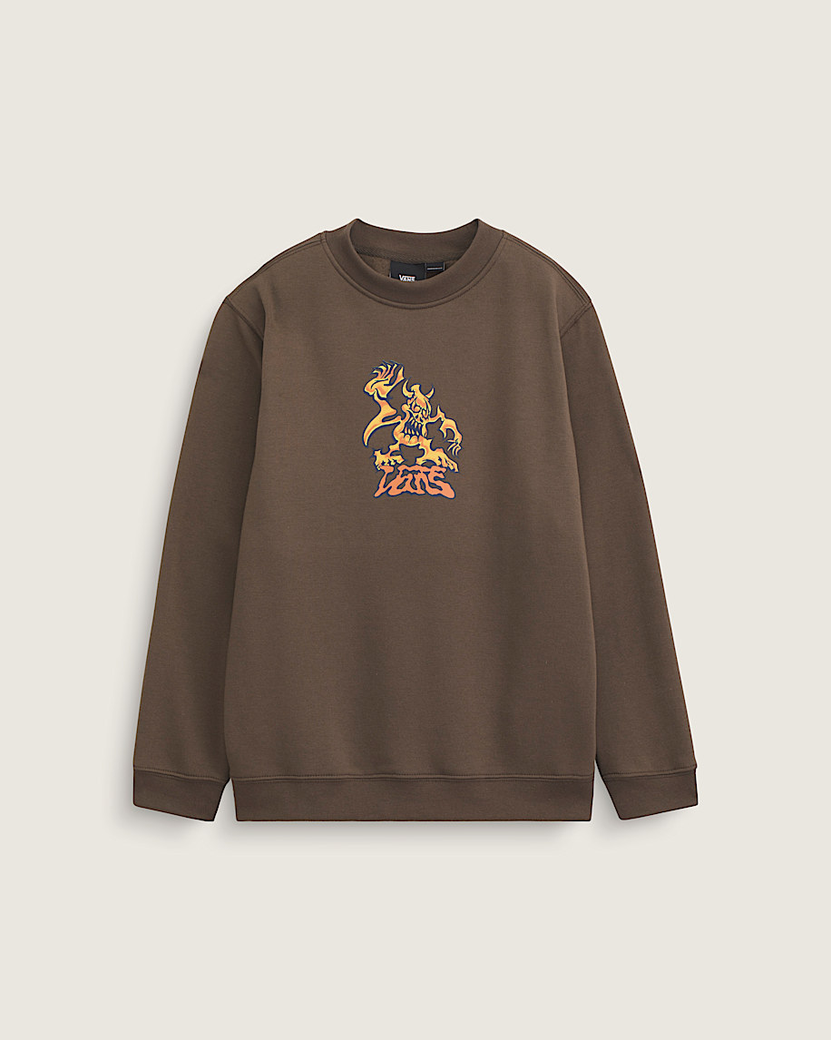 Kids Goblin Step Crew Sweatshirt VANS Coal Brown HERO
