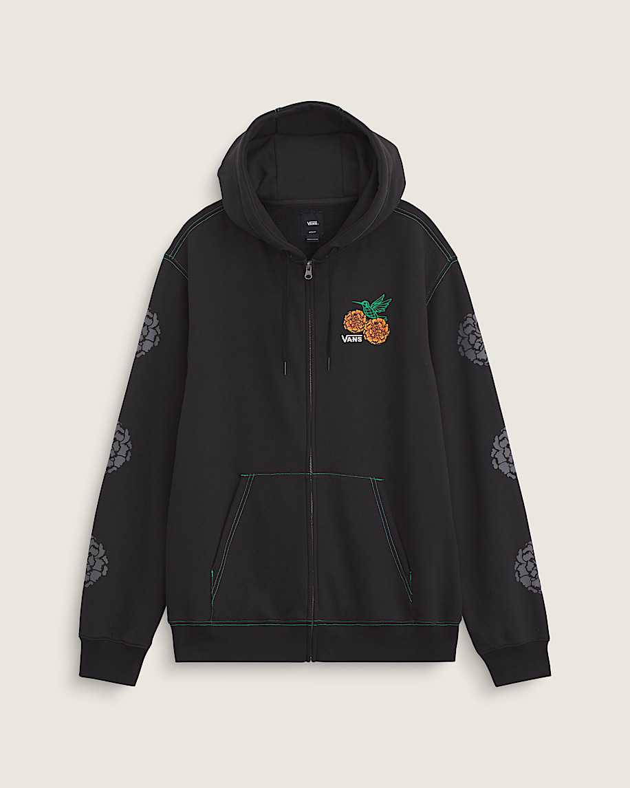 Dia de los Muertos Colibri Zip Hoodie - 1