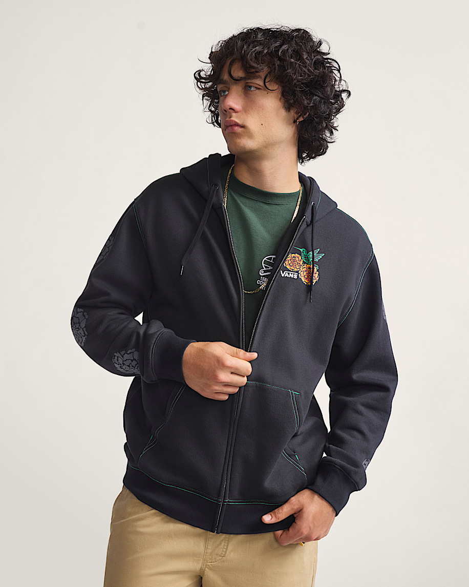 Dia de los Muertos Colibri Zip Hoodie - 2