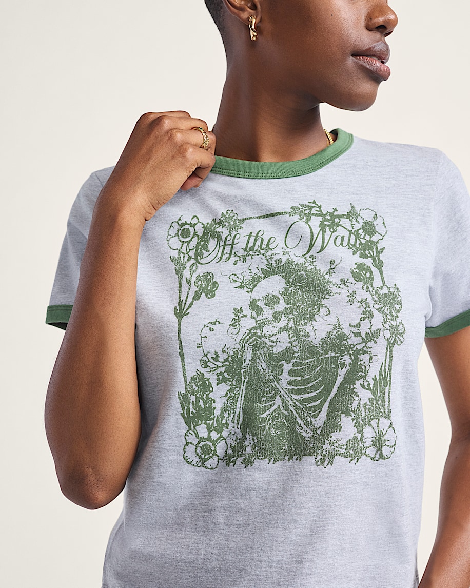 Have To Dream Ringer TShirt VANS Heather Grey ALT3