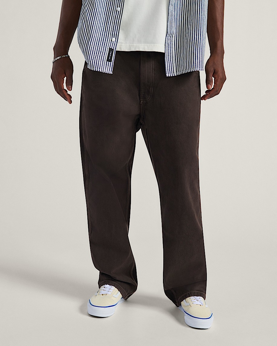 Skate Check5 Loose Denim Pants VANS After Dark Brown ALT1