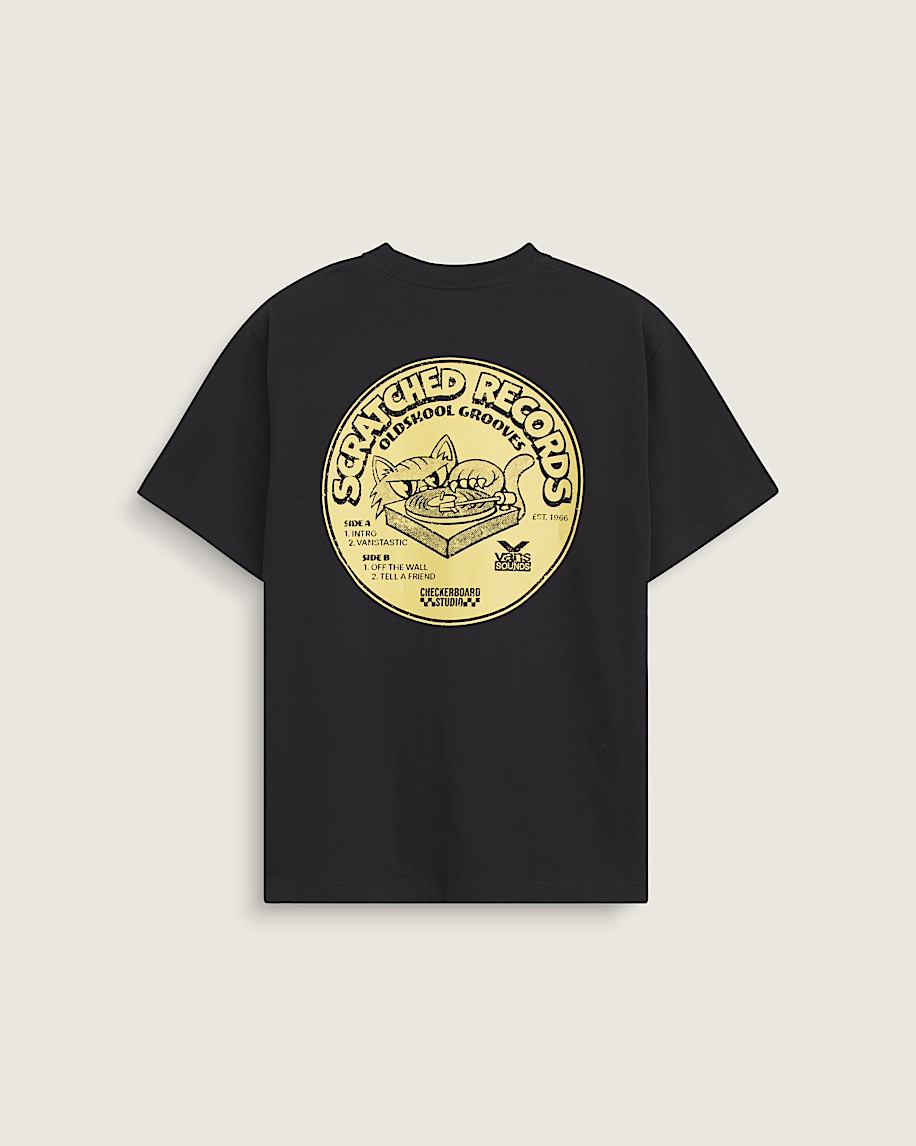 Scratched Records TShirt VANS Black HERO