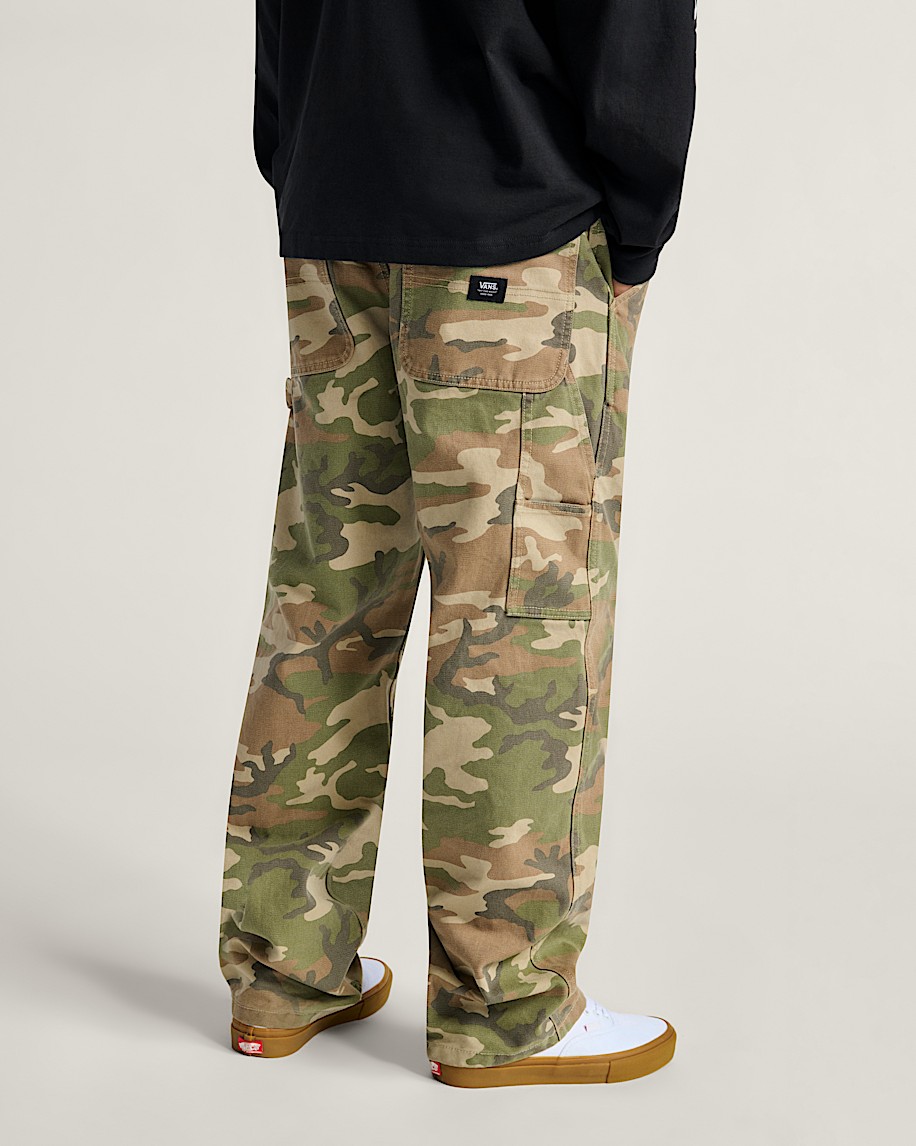 Drill Chore Carpenter Loose Denim Pants VANS Vintage Camo Black ALT4