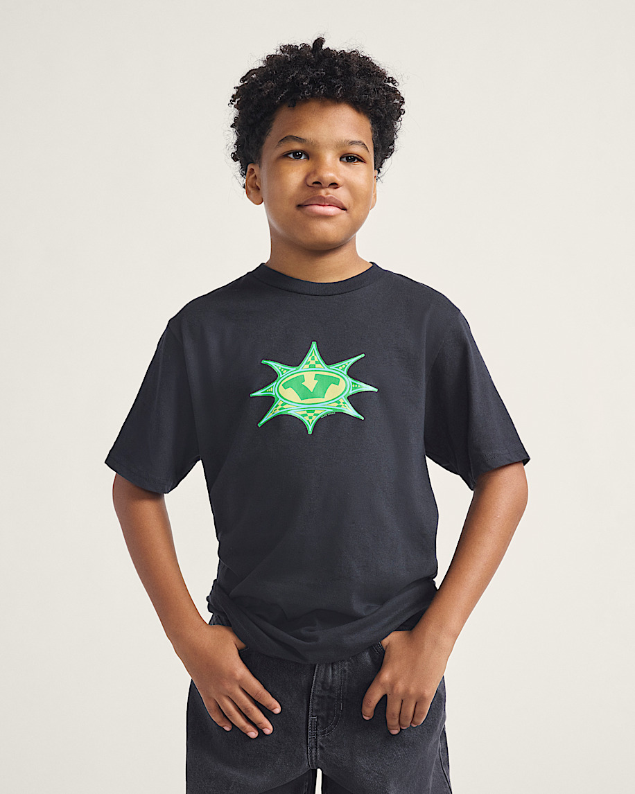 Kids Star Checker TShirt VANS Black ALT1