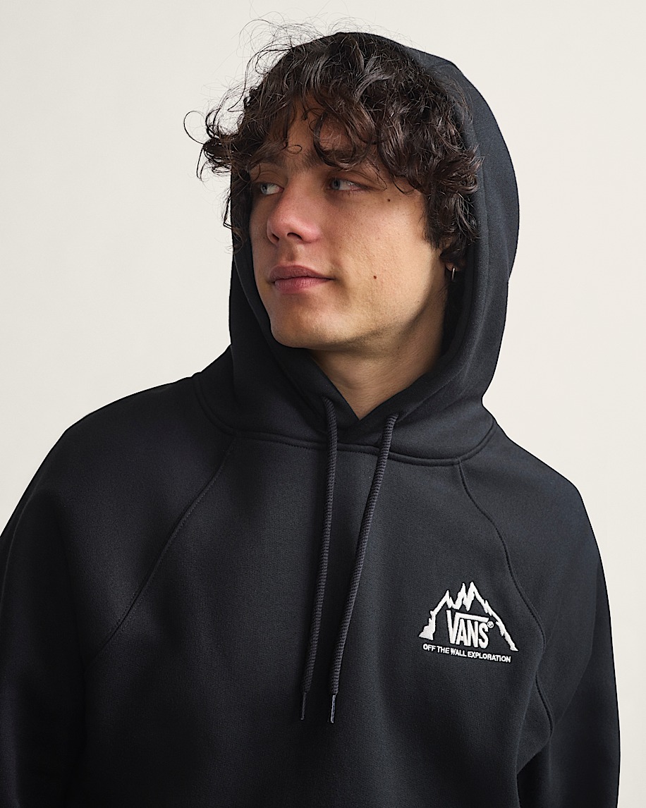 Crestline Logo Pullover Hoodie VANS Black ALT4