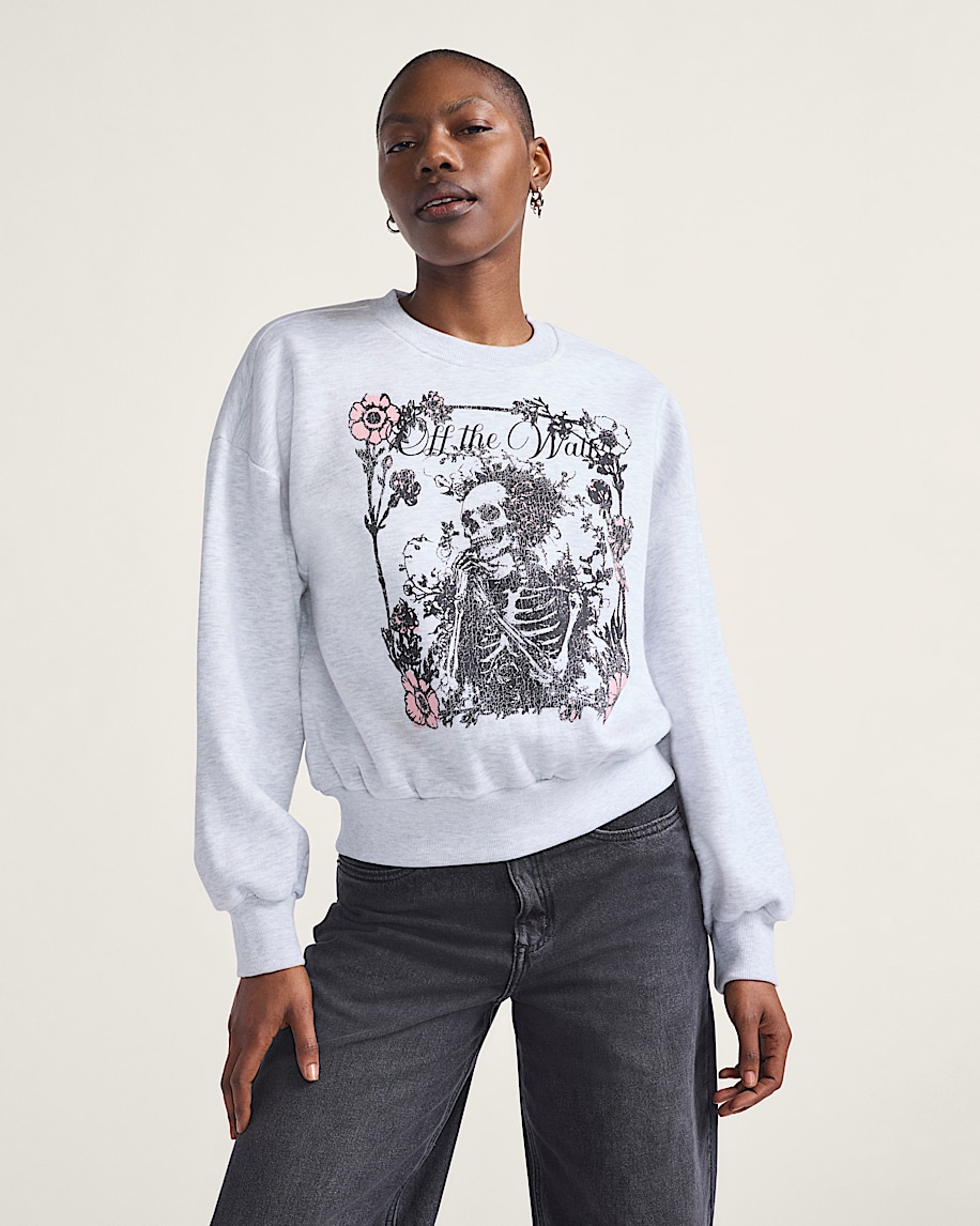 Have To Dream Retro Crew Sweatshirt VANS Heather White ALT1
