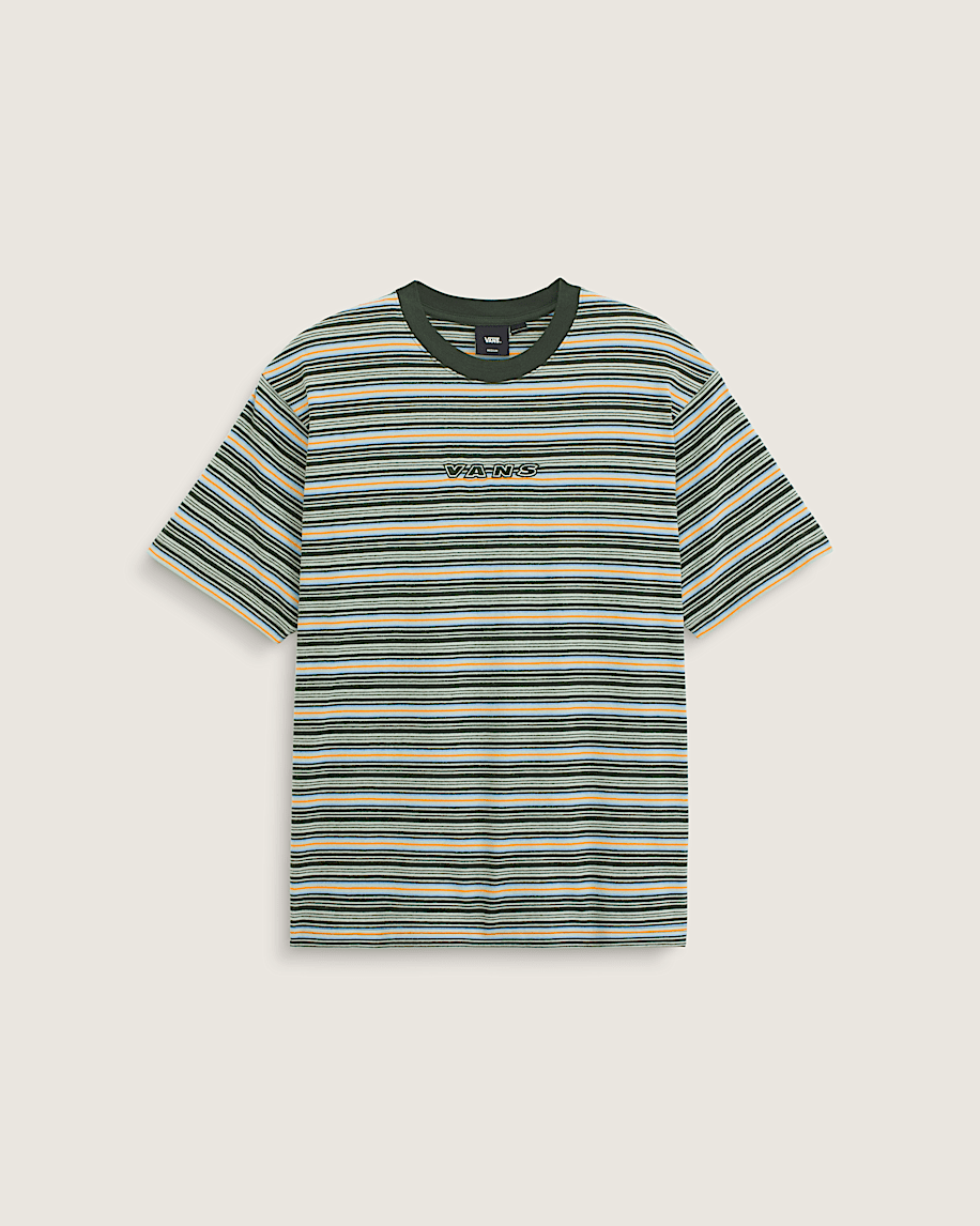 Cameron Stripe Shirt VANS Grey Olive Green HERO