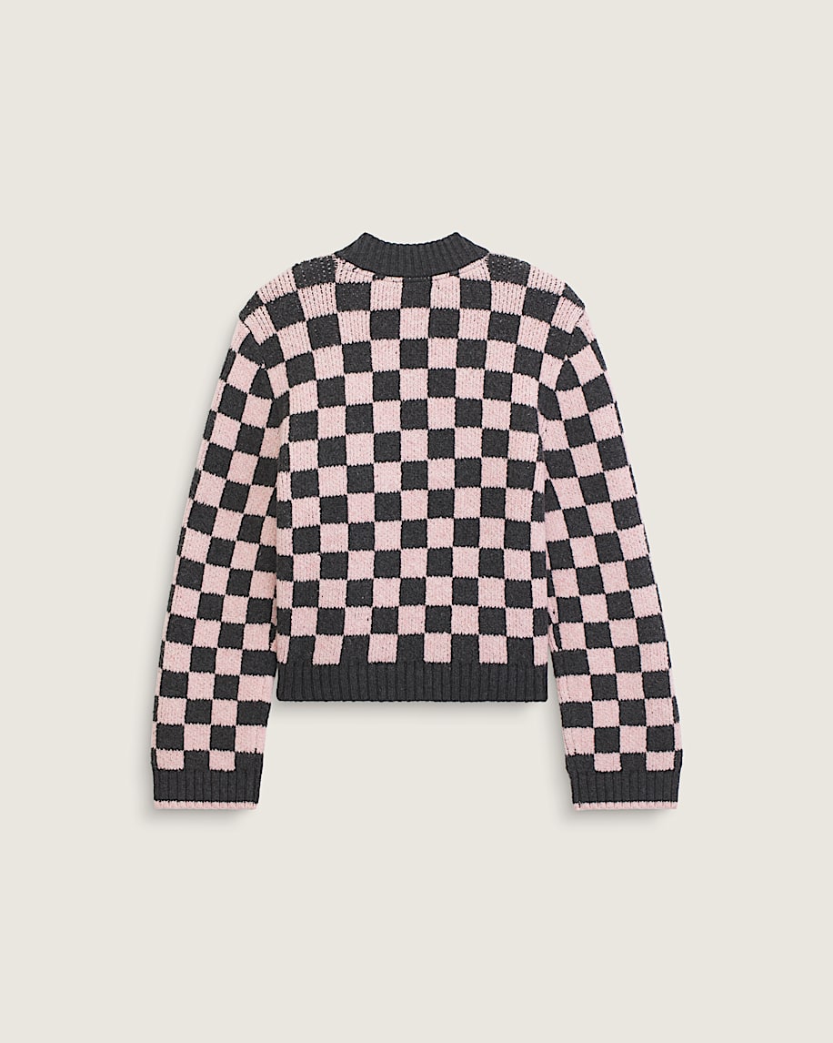 Cameron Sweater VANS Checkerboard Grey  Pink ALT1