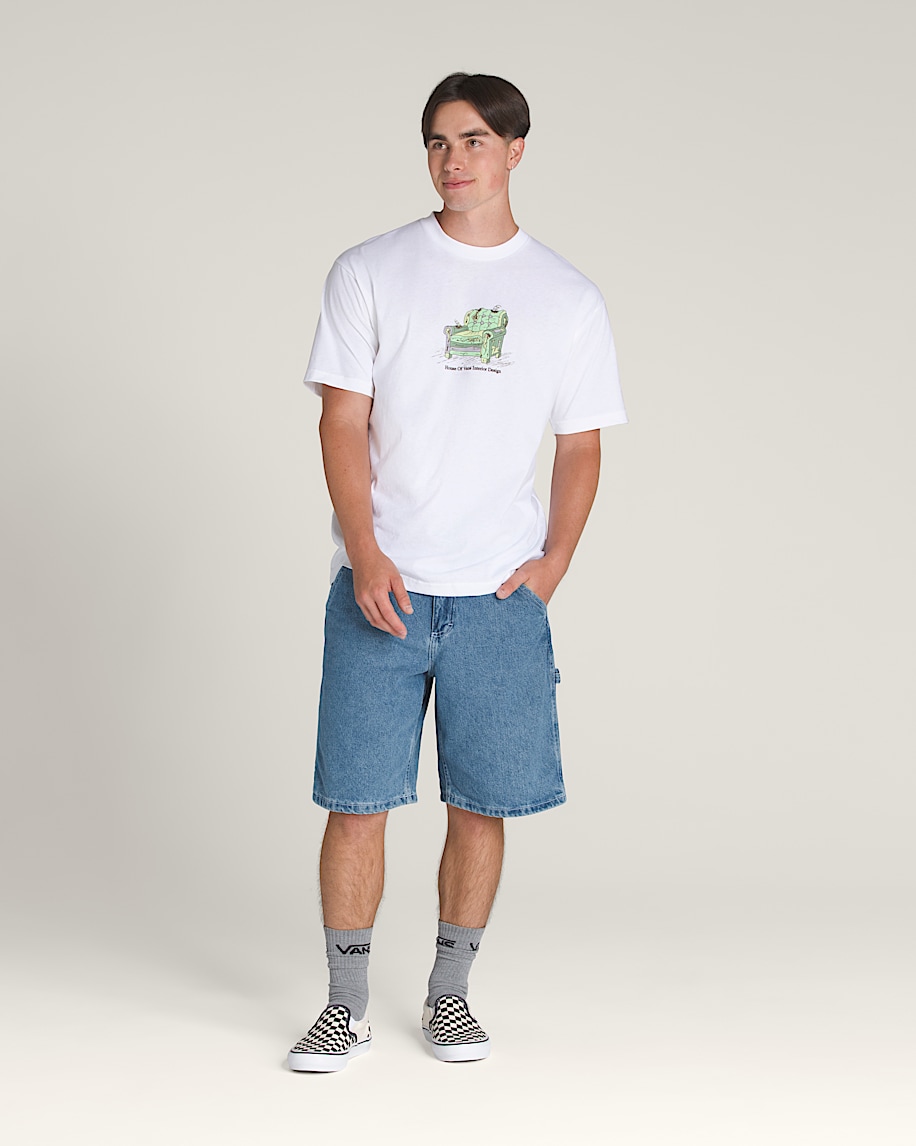 Drill Chore Loose Denim Shorts - 3