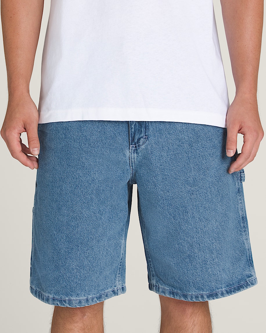 Drill Chore Loose Denim 22'' Shorts - 2