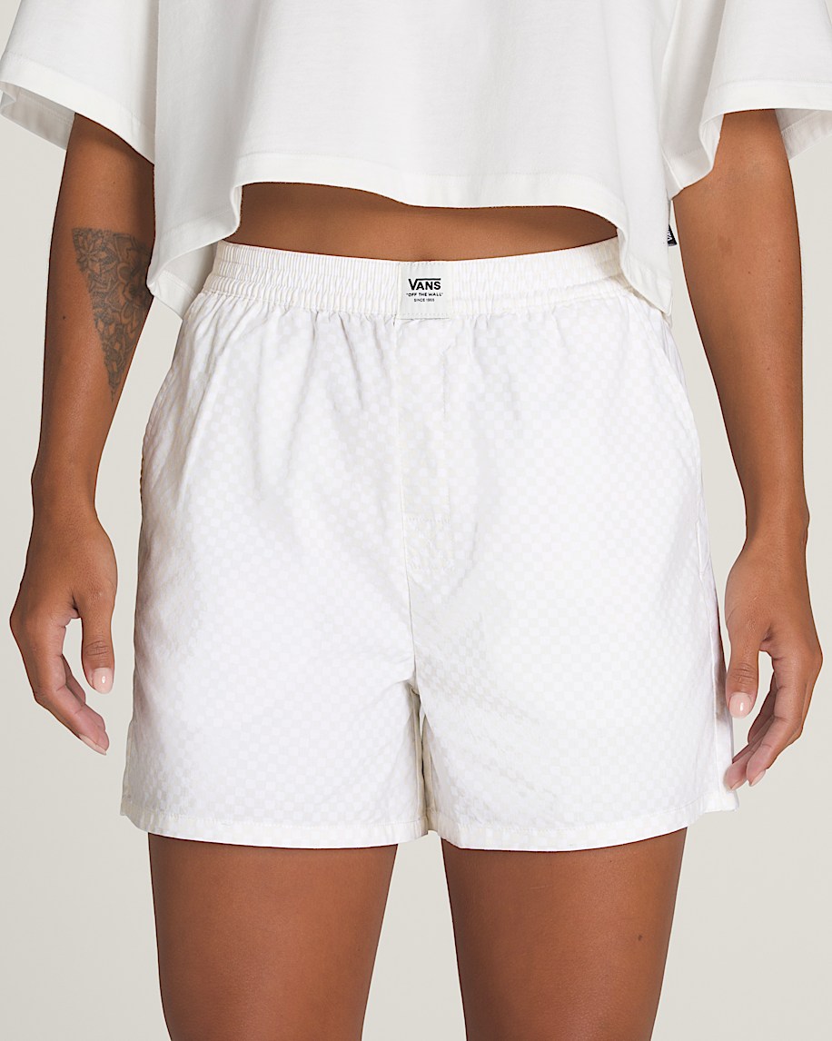 Alicia Checkerboard 35 Boxer Shorts VANS White HERO