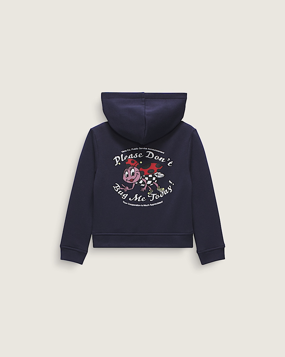 Little Kids Dont Bug Me Zip Hoodie VANS Parisian Night Blue HERO