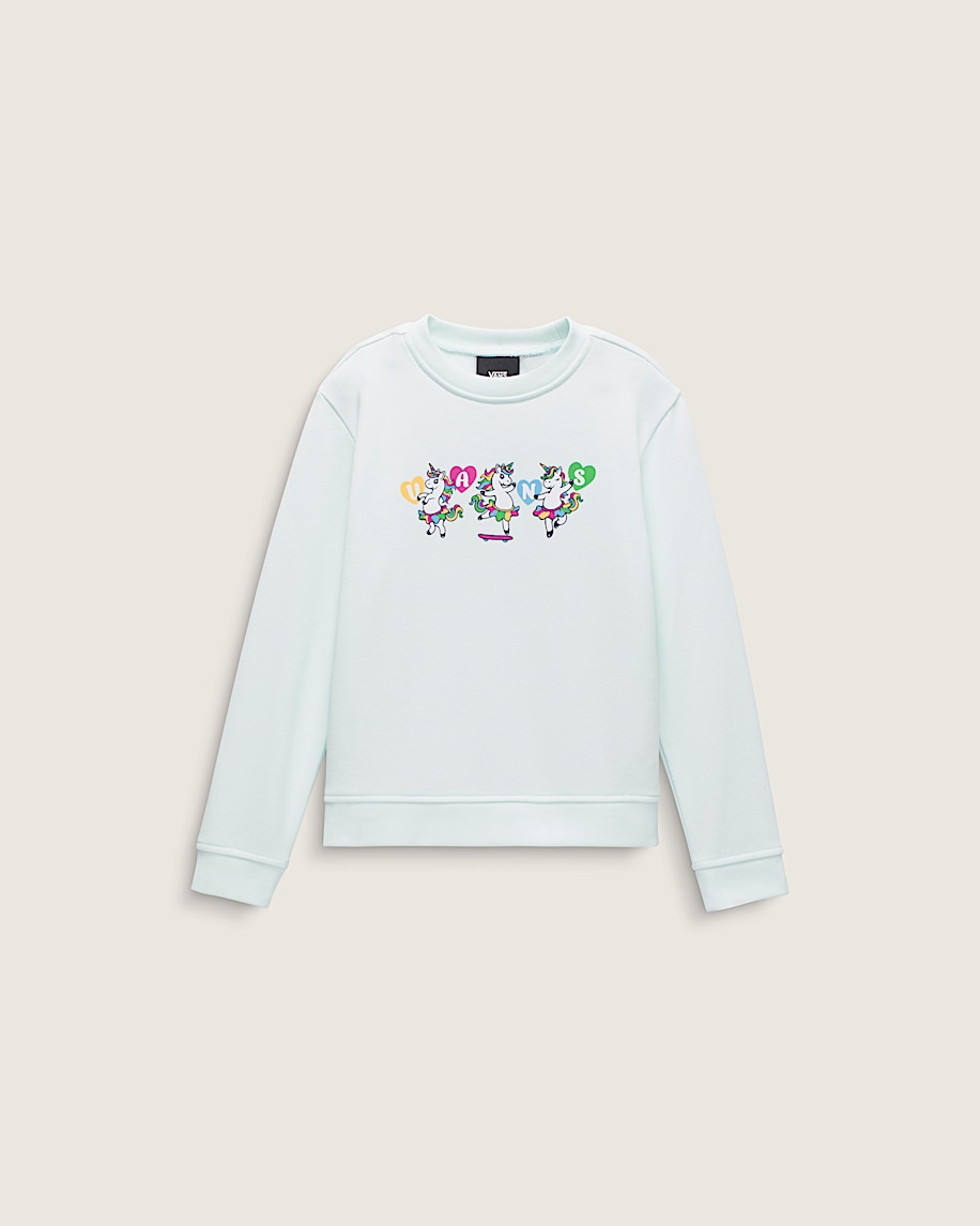 Little Kids Chasse Crew Sweatshirt VANS Mint Green ALT3
