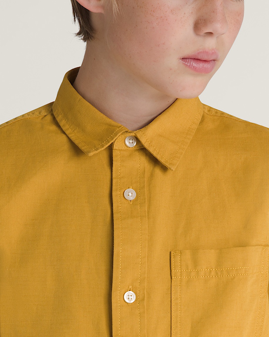 Kids Lawson Woven Shirt VANS Harvest Gold Yellow ALT3