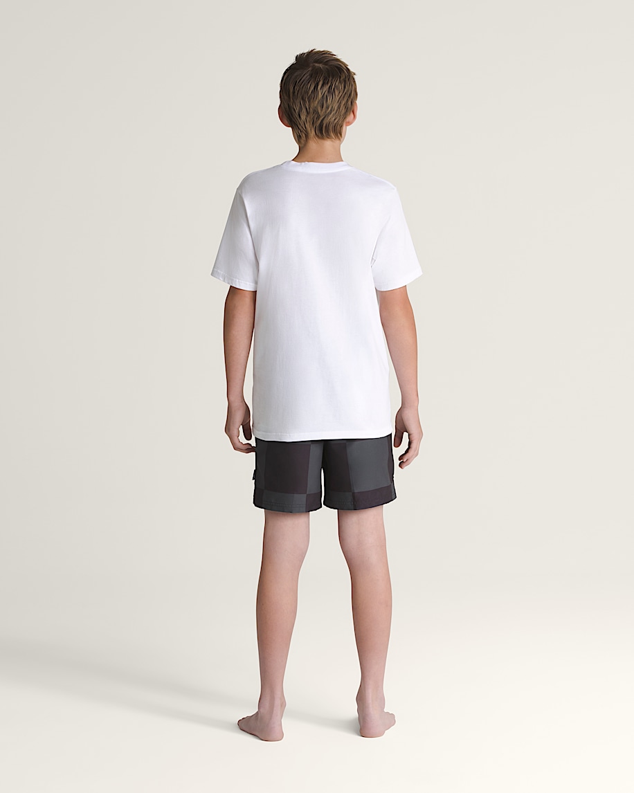 Kids Primary Checkerboard Shorts VANS Checkerboard Black  Grey ALT2
