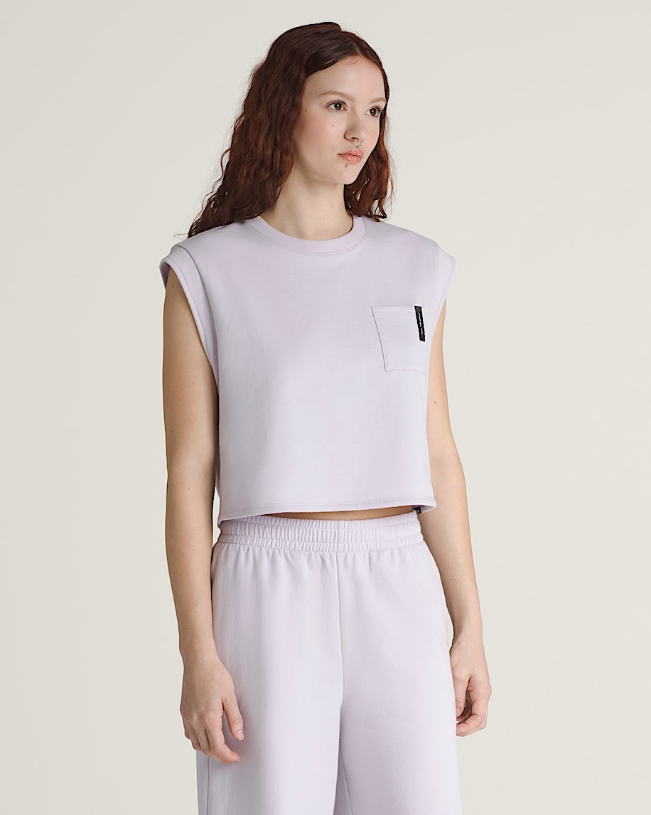 Bryn Sleeveless Top VANS Evening Haze Grey HERO