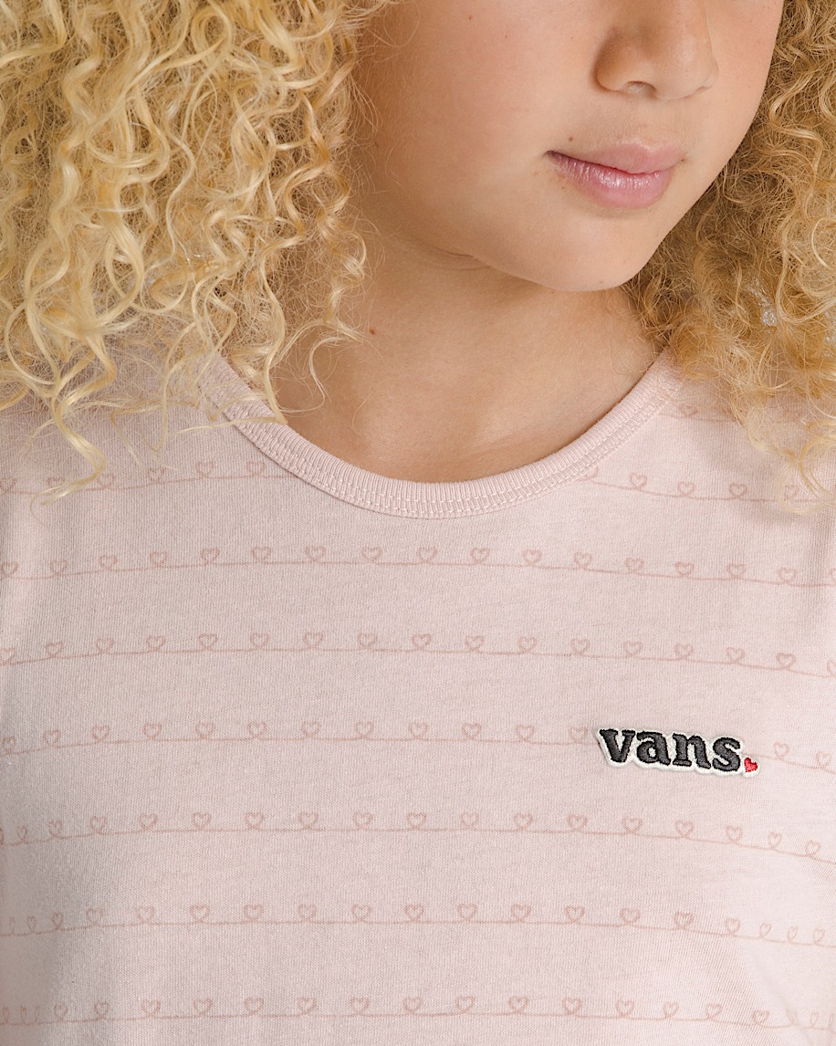 Kids Ribbon Mini TShirt VANS Sepia Rose Pink ALT3