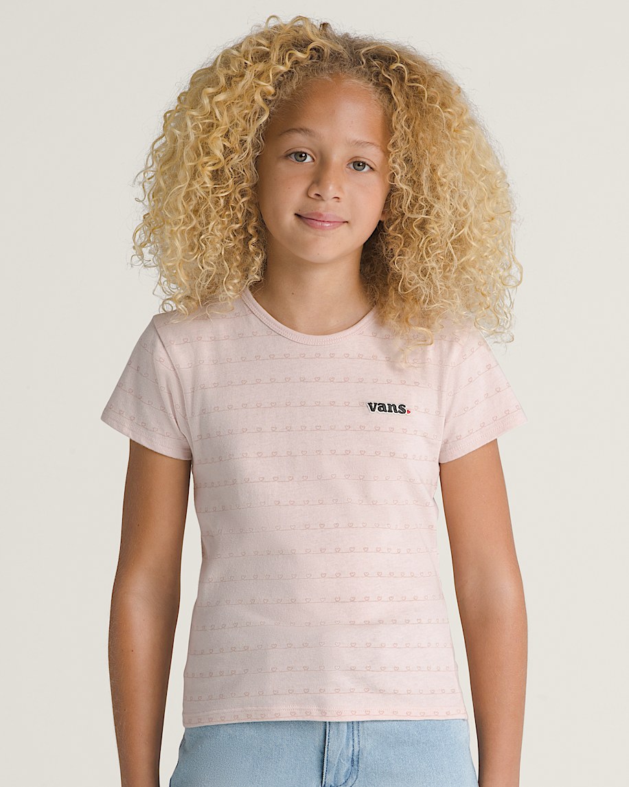 Kids Ribbon Mini TShirt VANS Sepia Rose Pink HERO