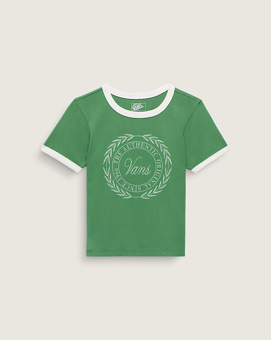 Crest Ringer TShirt VANS Fairway Green ALT3