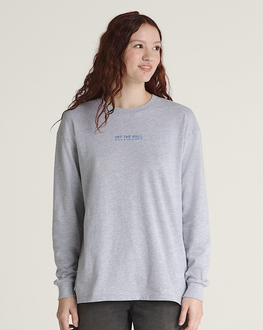 Disco Nights Long Sleeve TShirt VANS Heather Grey ALT1