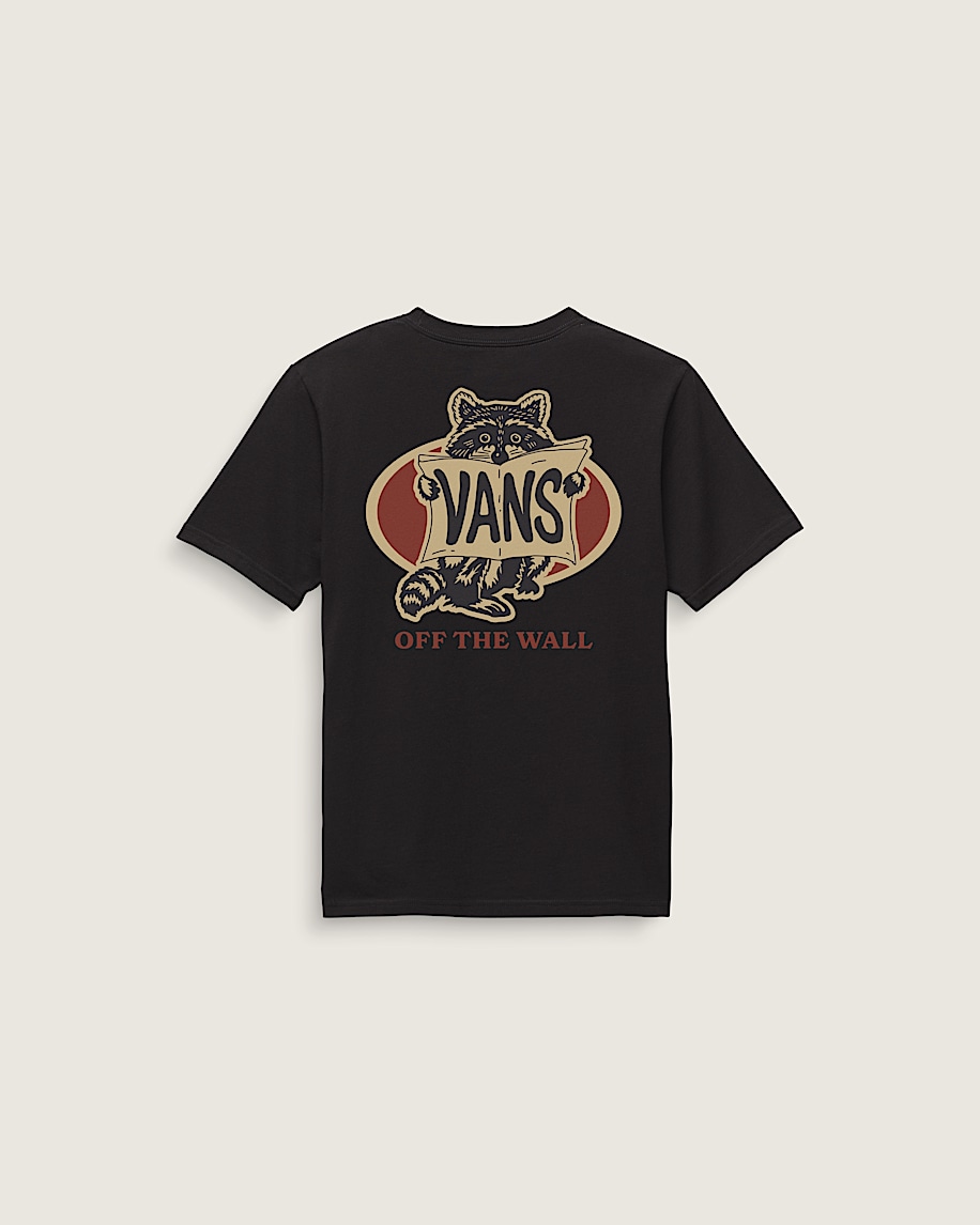 Kids Racoon Sign TShirt VANS Black ALT3