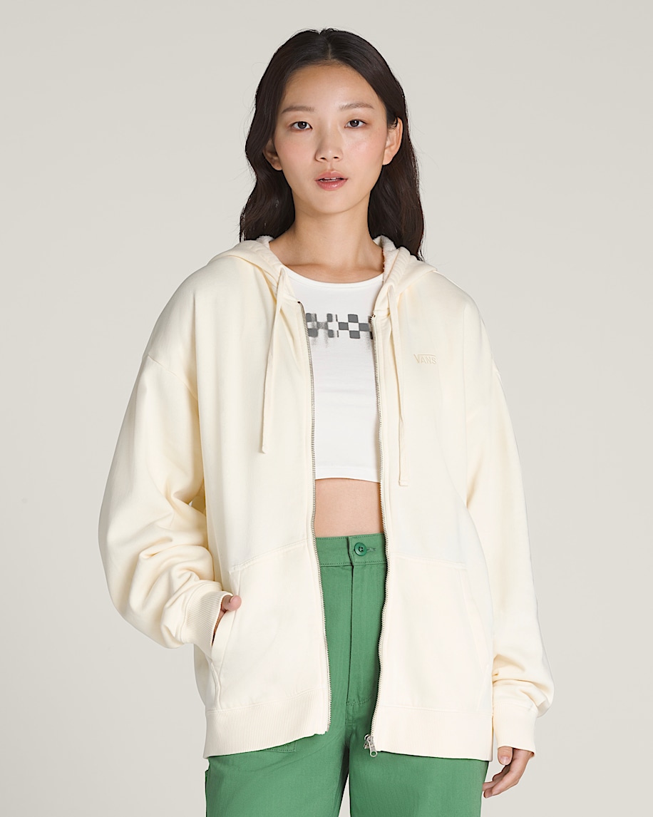 Everyday Zip Hoodie VANS Lemon Icing Cream White HERO