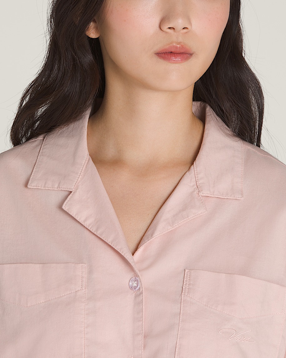 Cassidy Camp Shirt VANS Sepia Rose Pink ALT3