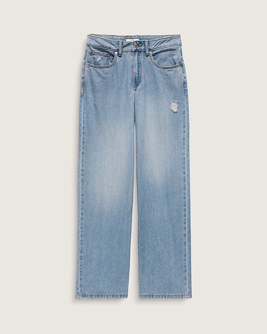 Sirelle 5 Pocket Denim Puddle Pants VANS Stonewash Blue ALT4