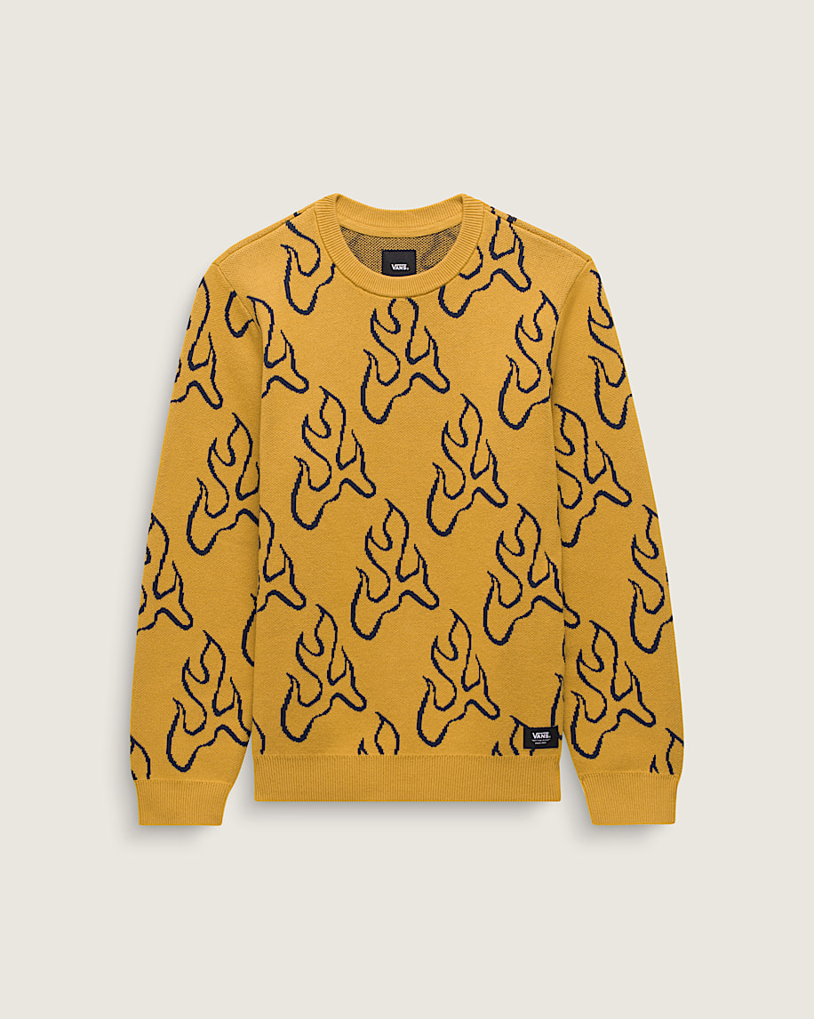 Kids Blaze Crew Sweater VANS Harvest Gold Yellow ALT4
