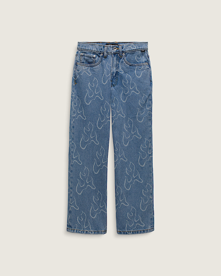 Kids Check5 Blaze Loose Pants VANS Stonewash Blue ALT4